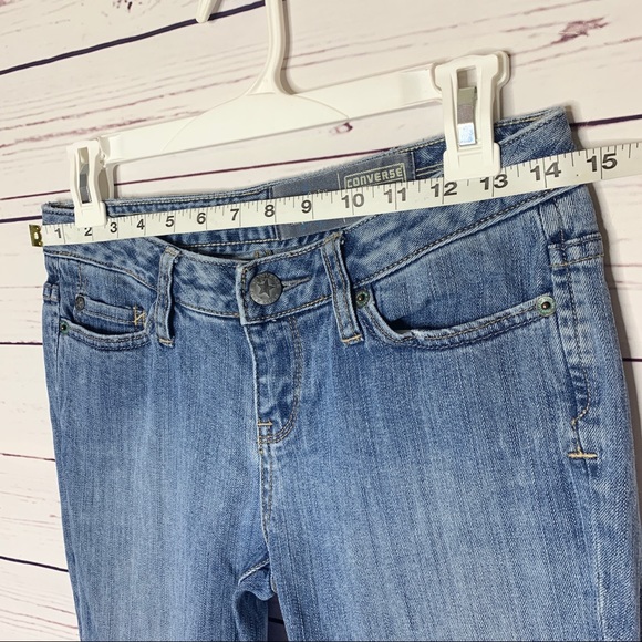 Converse One Star Light Wash Bootcut Jeans Size 2 - Picture 9 of 11